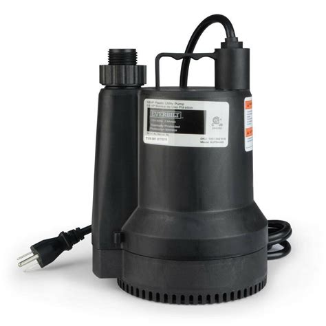 Everbilt 16 Hp Plastic Submersible Utility Sump Pump 1680 Gpm Sup54