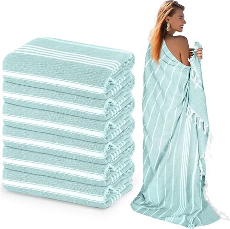 Amazon Moukeren 6 Pack Oversized Turkish Beach Towel 61 X 82