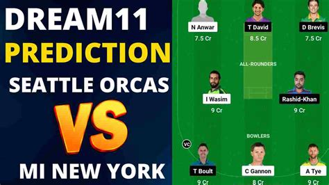 Seo Vs Miny Dream Prediction Mlc Final Seattle Orcas Vs Mi