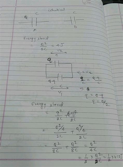 Kurs B Por S Or P Q Sur Capacitors A And B Are Identical Capacitor