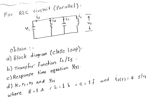 Block Diagram Of Current In An Rlc Circuit Solved B For Th