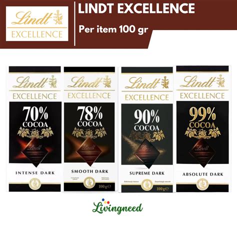 Jual Lindt Excellence Chocolate Bar 100gr Coklat Import Shopee Indonesia