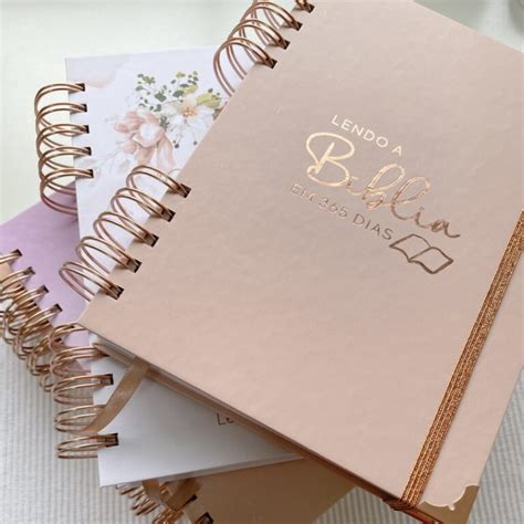 Caderno Lendo a Bíblia em 365 dias NUDE LUXO Love Prints Papelaria Criativa