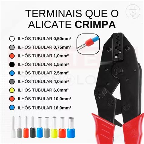 Alicate De Crimpar Terminal Tubular Ilhós 0 5 À 16mm 236e2 Mebuscar