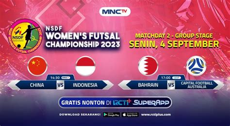 Link Live Streaming Rcti Plus Nsdf Futsal Women Championship