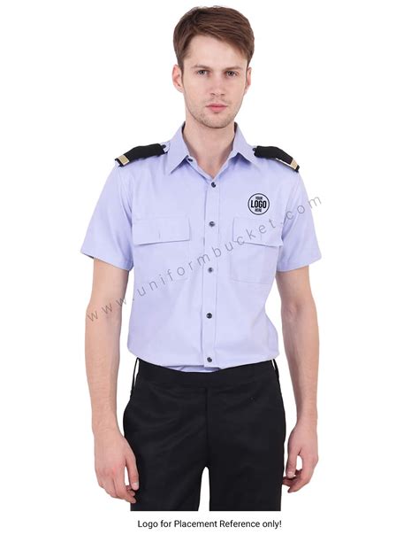 Buy Blue And Navy Blue Security Guard Shirt For Men Online Best Prices