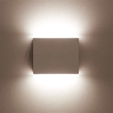 Applique Da Parete Per Esterno LED 6W Doppia Luce Quadrato Bianco Orus