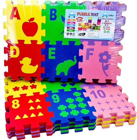 Buy Funblast 36pcs Alphabet Mini Puzzle Foam Mat For Kids Interlocking