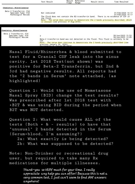 Beta 2 Transferrin Test For Cranial Csf Leak Rpathologistsassistant