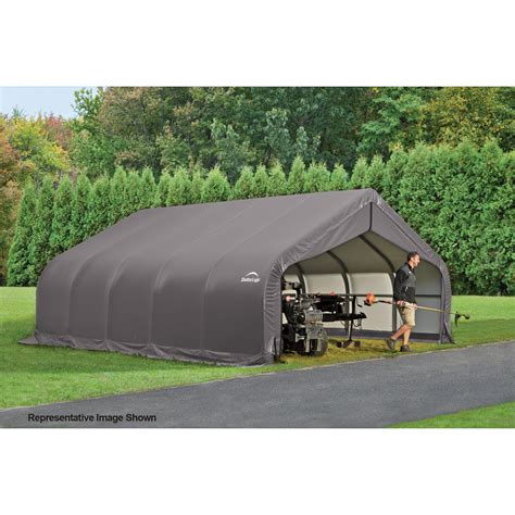 Shelterlogic Peak Style Garagestorage Shelter — 20ftl X 18ftw X 12ft