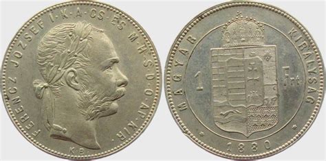 Österreich Ungarn 1 Forint 1880 K B Kaiser Franz Joseph I Wappen von