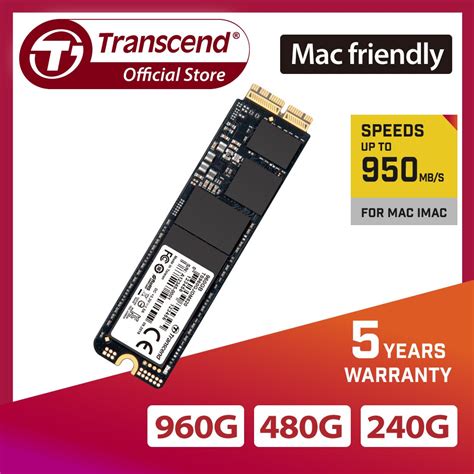 Transcend JDM820 JetDrive PCIe 3x2 SSD 3D NAND For Mac 240GB 480GB