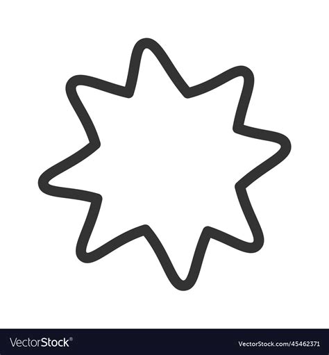 Shining star element flat icon Royalty Free Vector Image