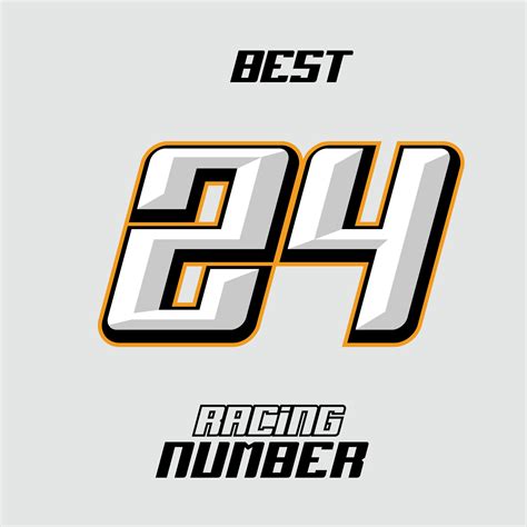 Vector Racing Number Template 24 17629147 Vector Art at Vecteezy