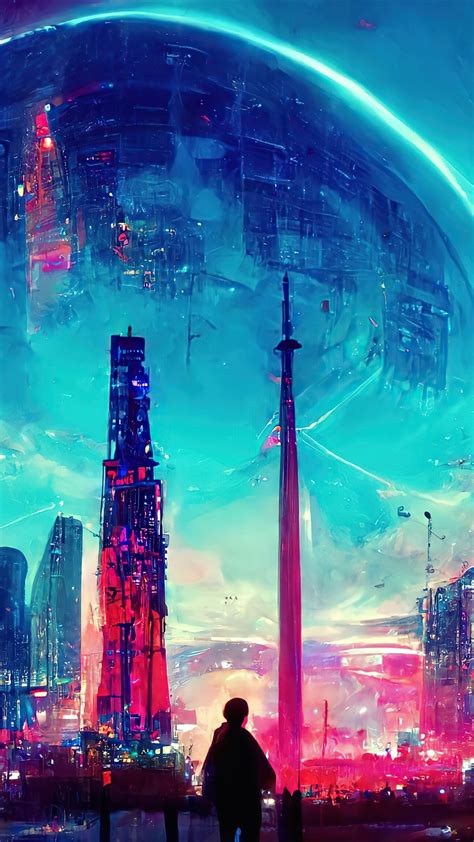 720x1280 Cyberpunk Colorful Ai Art 5k Moto G X Xperia Z1 Z3 Compact