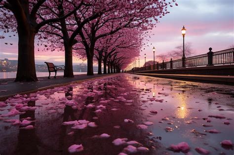 Premium Photo Cherry Blossom Dawn Awakening