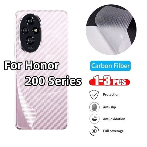 1 3pcs Matte Back Film For Honor 200 Pro Lite 5g 2024 Honor200 Carbon Fiber Screen Protector