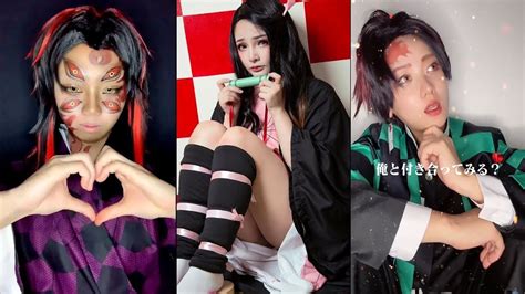 Demon Slayerkimetsu No Yaibatik Tok Cosplay Compilation Youtube