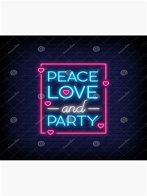 Peace Love Party Sticker For Sale By Bgyg Redbubble