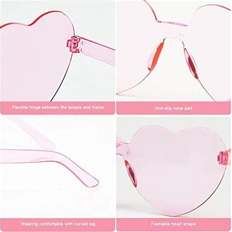 Heart Sunglasses For Women Rimless Heart Shaped Sunglasses Women Heart