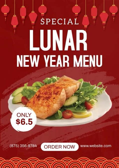 Lunar New Year Menu Template Postermywall