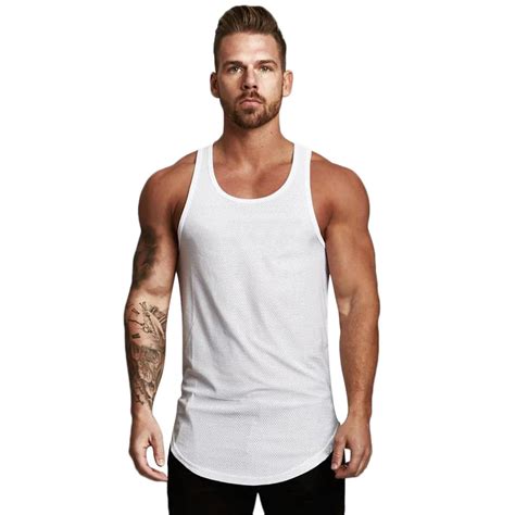 Men Gyms Sleeveless Bodybuilding Tank Tops Casual Muscle Fitness Shirts