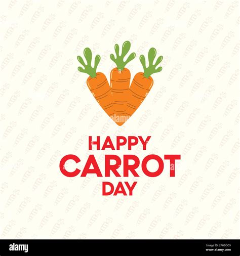 International Carrot Day Vector Illustration With Cute Cartoon Smiling