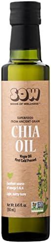 SOW 100 Pure Chia Seed Oil Healthy Heart Omega 3 ALA Plant Based