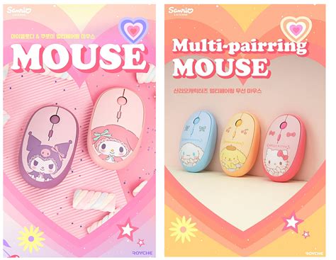 Royche Sanrio Characters Multi Pairing Wireless Mouse Mymelody