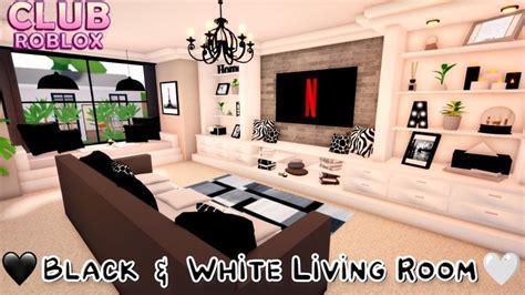 Cosy Black White Living Room Speed Build Club Roblox Black