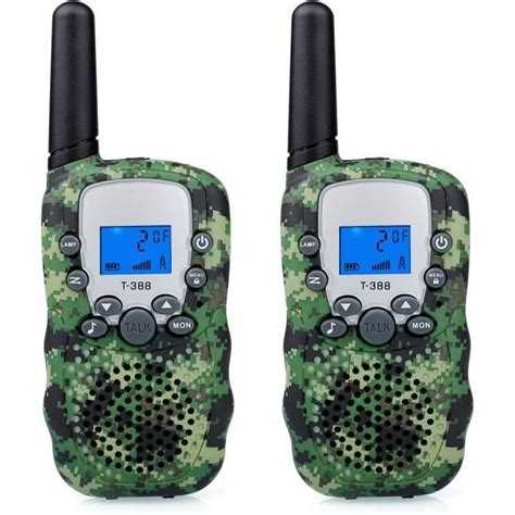 Cooja Talkie Walkie Camouflage 3km Longue Portee Paire De Talkies