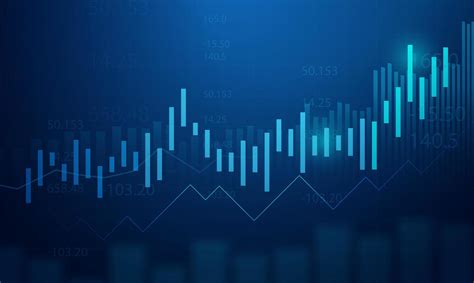 Business Graph Chart Of Stock Market Investment On Blue Background 1925656 Vector Art At Vecteezy