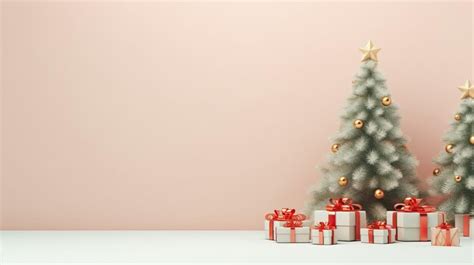 Premium Photo Small Christmas Tree Surrounded By Presents