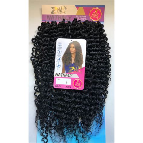 Cabelo Nathaly Cacheado Biofibra Metodo Crochet Braids Gr Cm