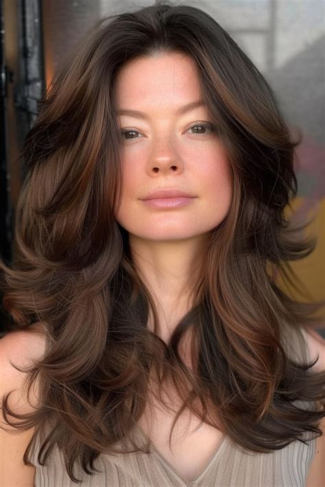 25 Butterfly Haircuts Rich Espresso Tones With Soft Waves Layered