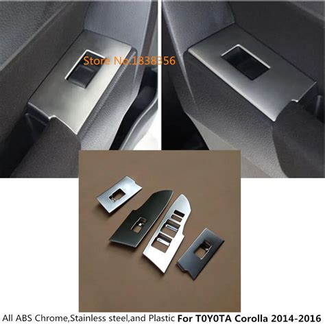 For Toyota Corolla Altis 2014 2015 2016 ABS Chrome Door Window Glass