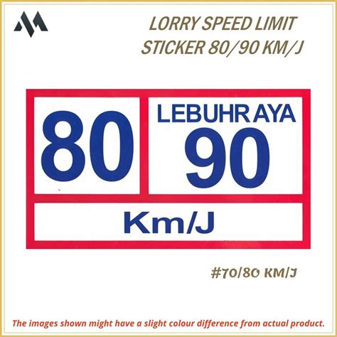 Lorry Vehicle Van Speed Limit Sticker Had Laju Stiker Lori Lebuhraya