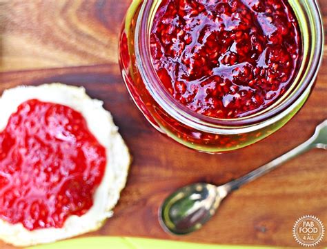 Quick Easy Raspberry Jam No Pectin Fab Food All