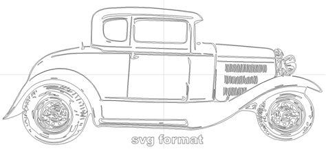 Ford Model A Svg Dxf Eps Png Vector Files For Engraving Etsy