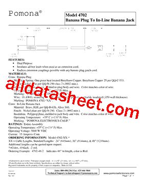 4702 Datasheet(PDF) - Pomona Electronics