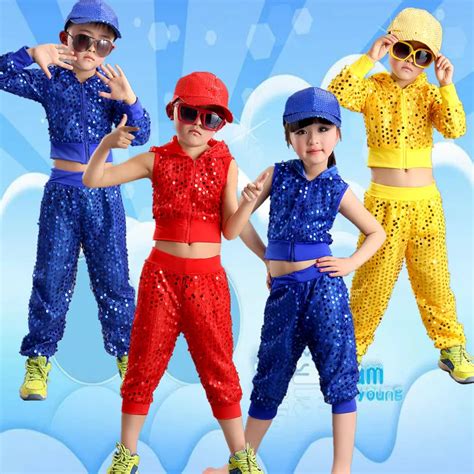 Jazz Dance Costumes Sequins Dance Clothing Children Modern Dance