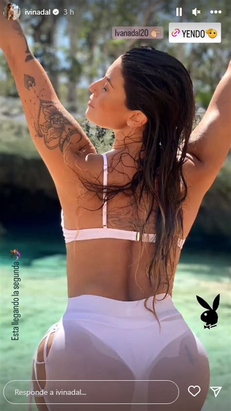 De espaldas a la cámara y en bikini blanca Ivana Nadal rompió el