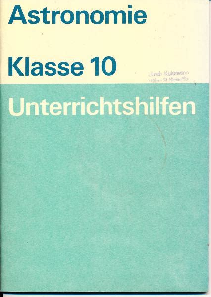 Astronomie Klasse 10 Unterrichtshilfen Shop Ddrbuch De