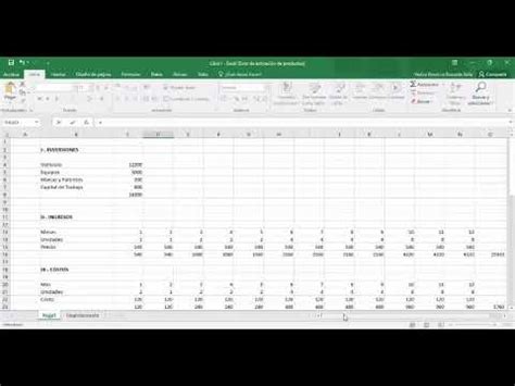 Flujo De Efectivo En Excel Parte Youtube