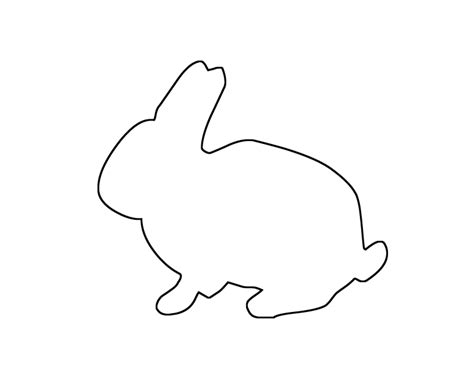 Printable Rabbit Silhouette