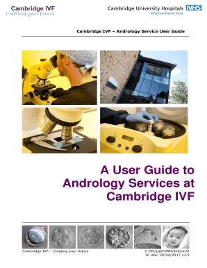 Fillable Online Cambridge Ivf Andrology Service User Guide Fax Email