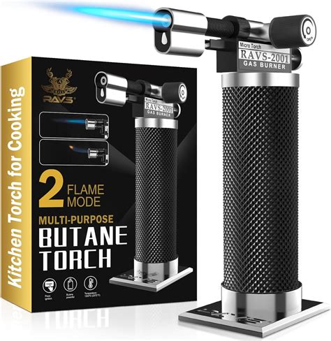 Ravs Butane Torch Lighter DUAL Flame Mode Kitchen Torch Cooking Torches