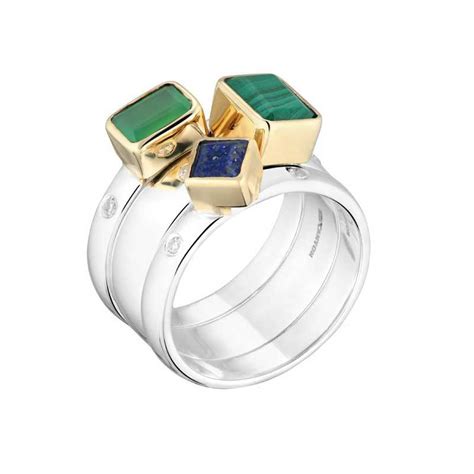 Bague Canyon Bagues Avec Pierres Naturelles Malachite Onyx Verte