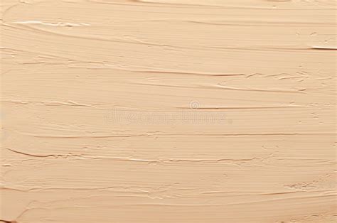 Nude Facial Foundation Cream Close Up Texture Natural Cosmetic Beige Paint Smear Stock Image