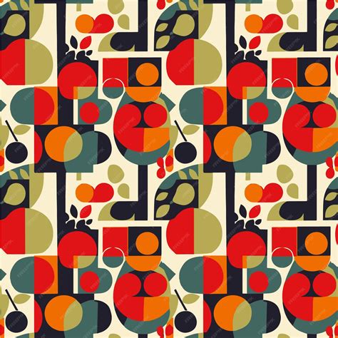 Premium Vector Colorful Fruits Vector Seamless Pattern On White